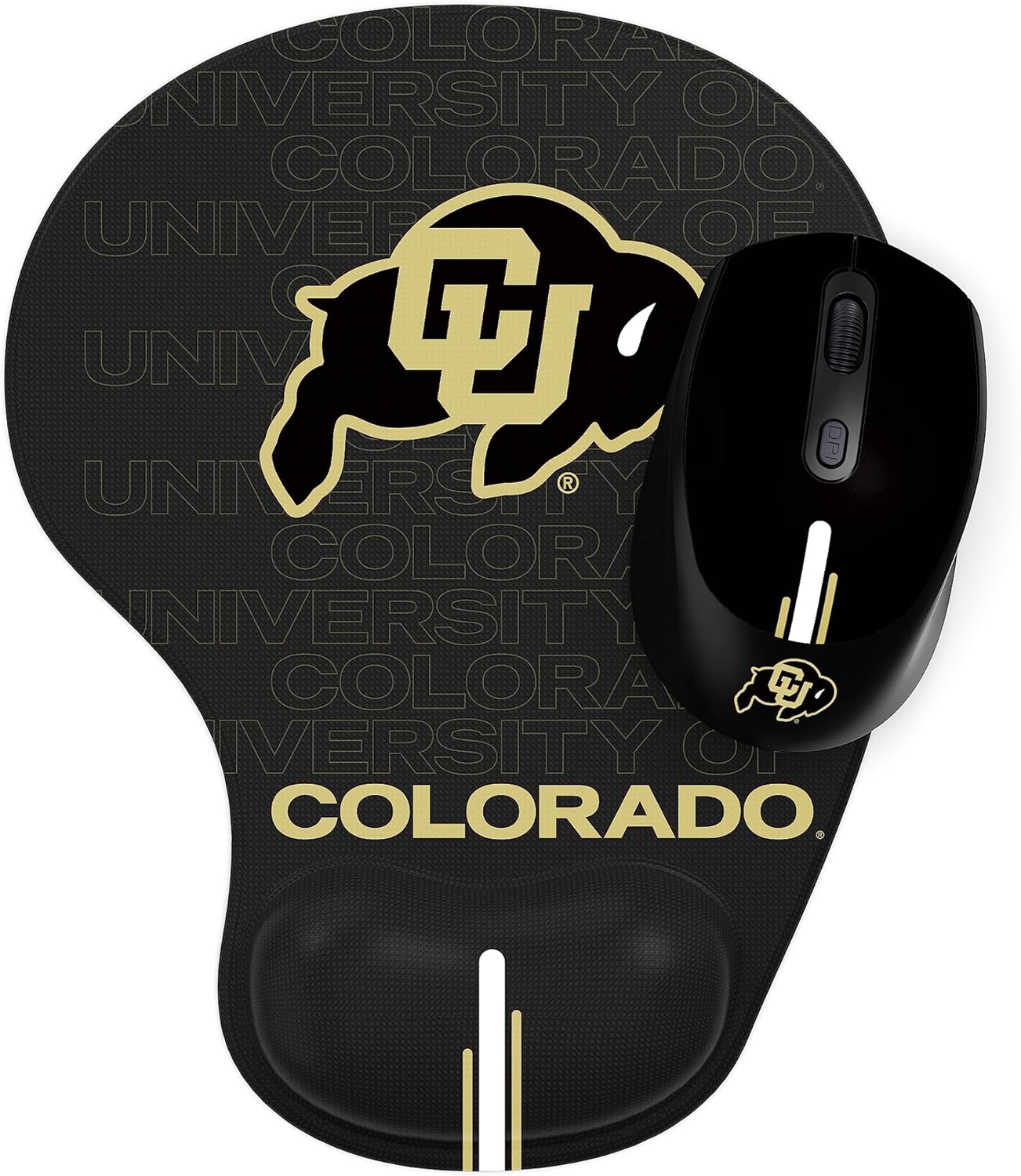 SOAR NCAA Unisex Wireless Mouse with Ergonomic Design and Pad