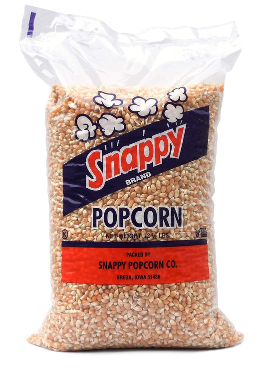 12.5 lbs Yellow Popcorn Kernels - Snappy Popping Power!