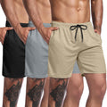 Men's 3 Pack Workout Mesh Athletic Shorts - Lightweight 5 in Inseam