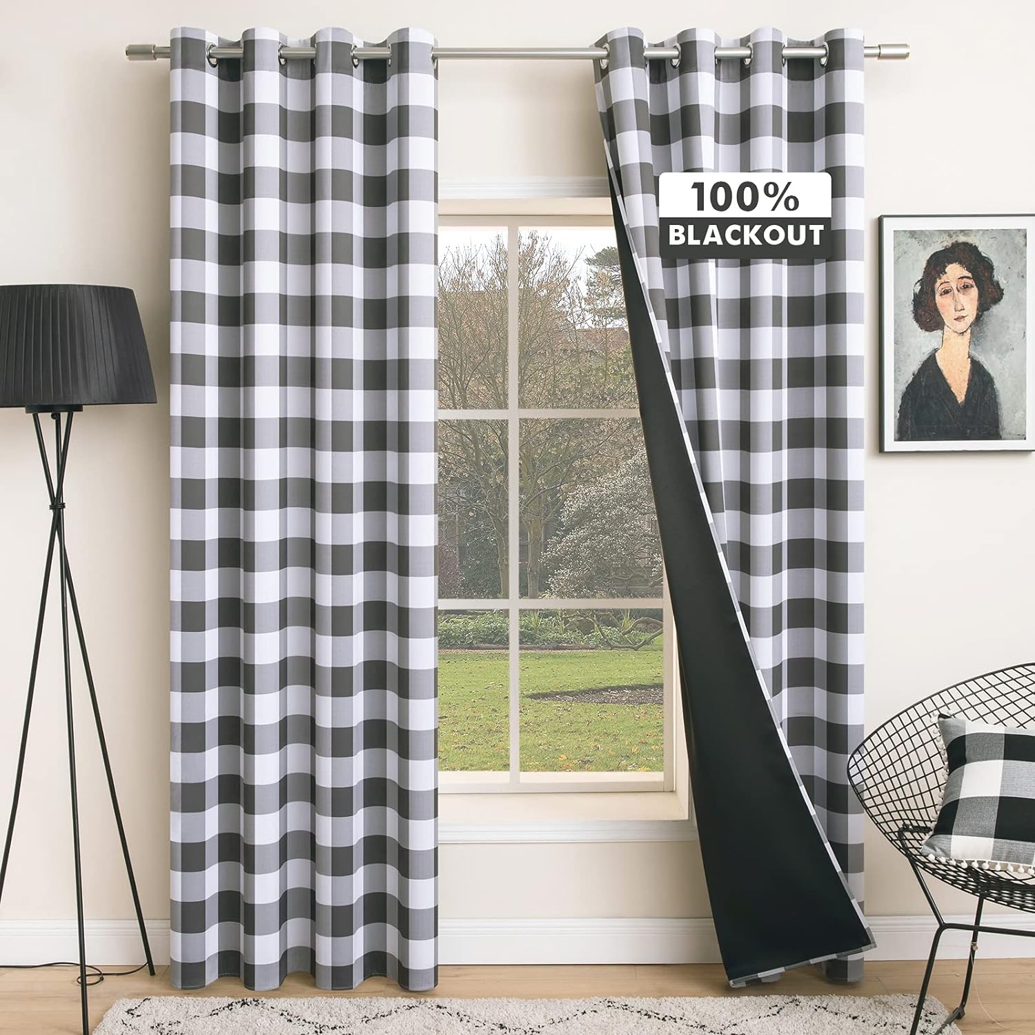 MIULEE Buffalo Plaid Blackout Curtains - Darken & Insulate!