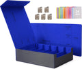 Venssu 5 Row Trading Card Storage Box With Dual-Function Playmat Lids