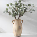 Large Ceramic Vase 11.3 in Tall Farmhouse Flower Vase - Rustic
