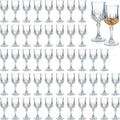 Cordial Glasses 1.7oz Shot Glasses Set of 48 - Patterned Stemmed Cups