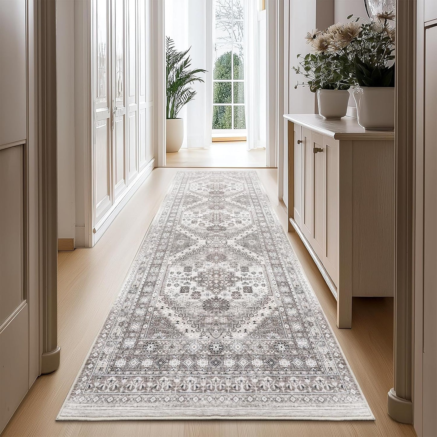 Non Slip Runner Rugs for Hallways and Kitchens, 2ft 6in x 12ft