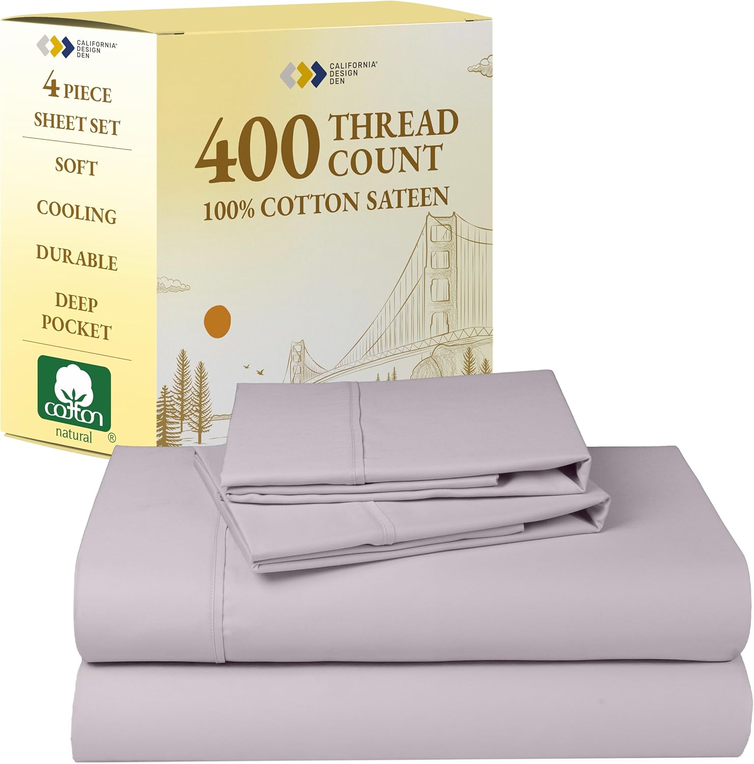 California Design Den Full Size Bed Sheets Set for Comfort