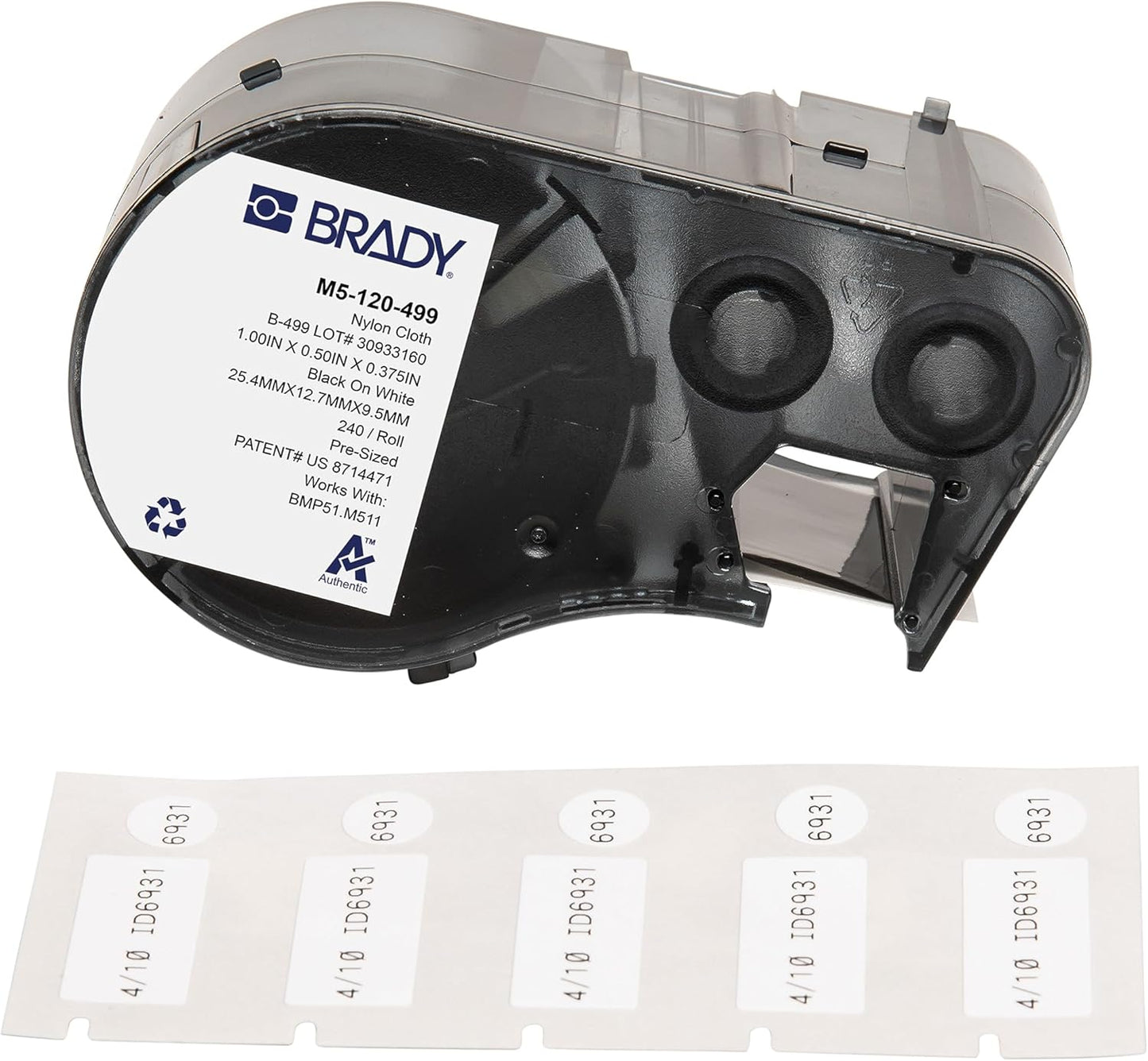 Brady Authentic Aggressive Adhesive Multi-Purpose Nylon Labels