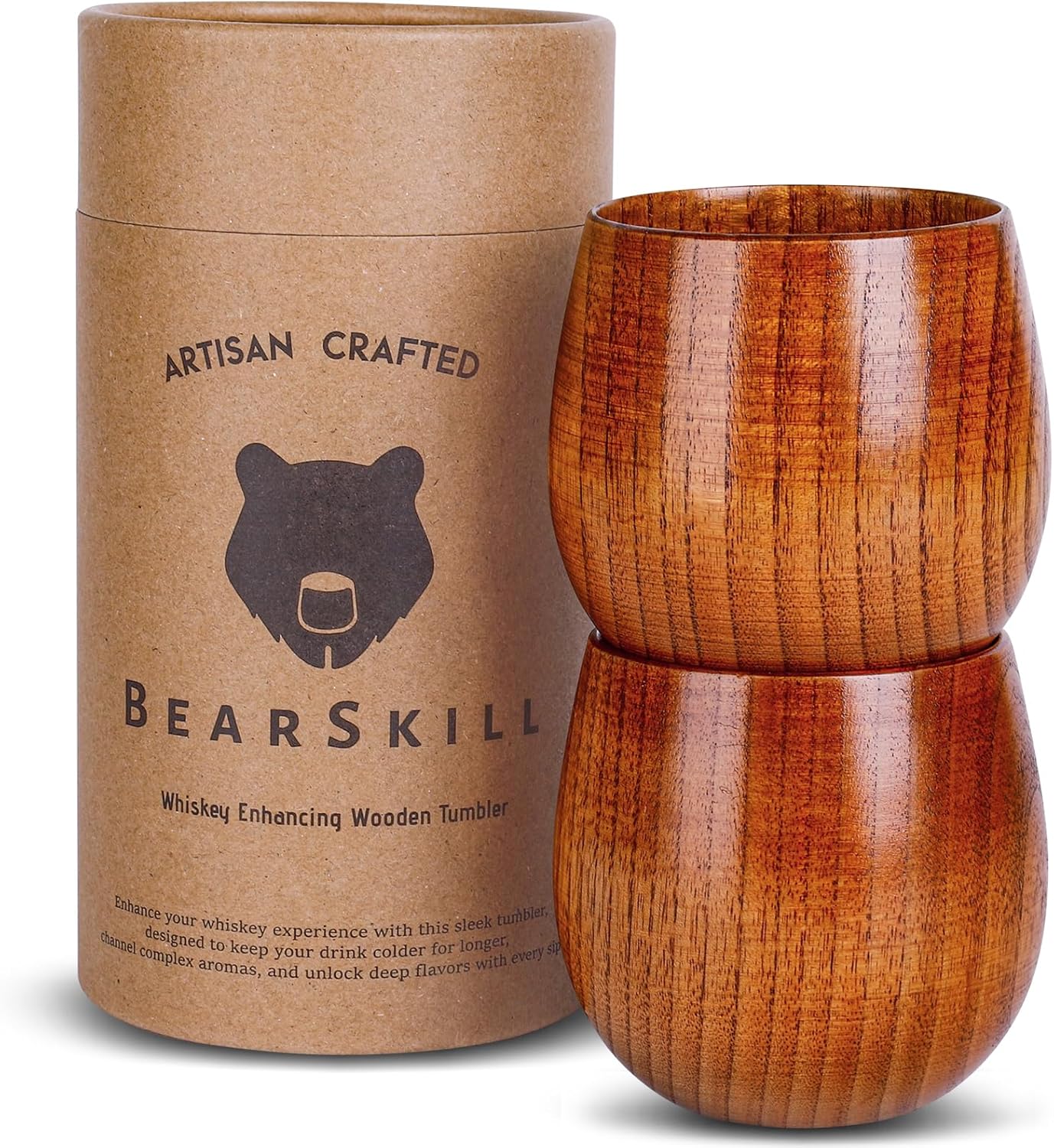 Handcrafted Wooden Tumbler for Whiskey Lovers - Unique Gift