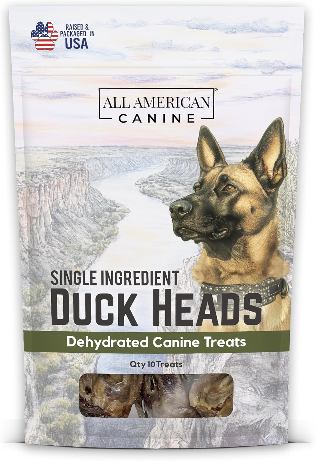 Natural Duck Head Dog Treats for Training & Dental Health