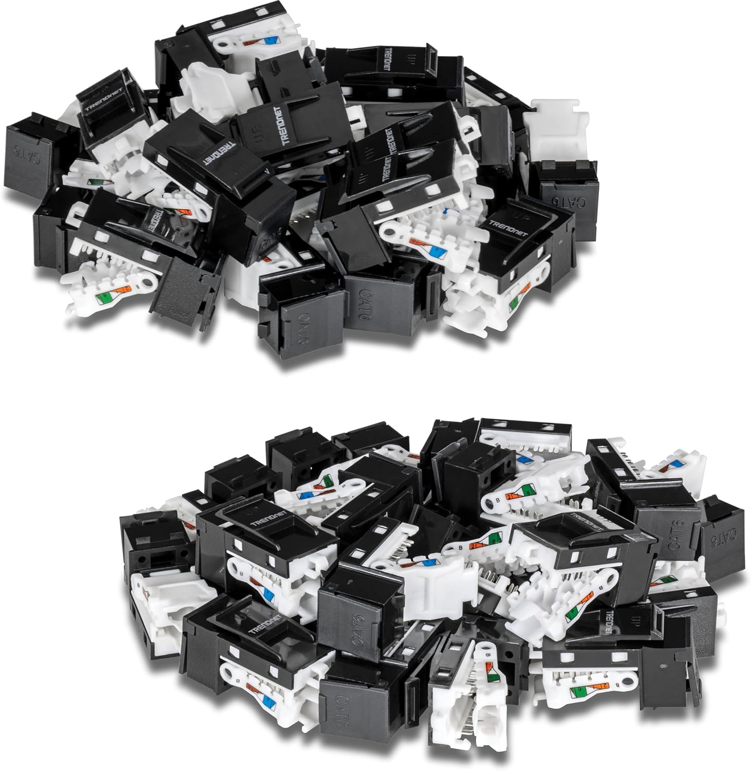 TRENDnet Cat6 RJ45 Keystone Jack 50-Pack for Reliable Networking