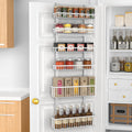 6-Tier Over The Door Pantry Organizer in Black - Space Saving Rack