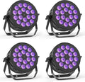 Stage Par Lights 18x10W RGBW 4-in-1 LED Par Can Lights - Compact