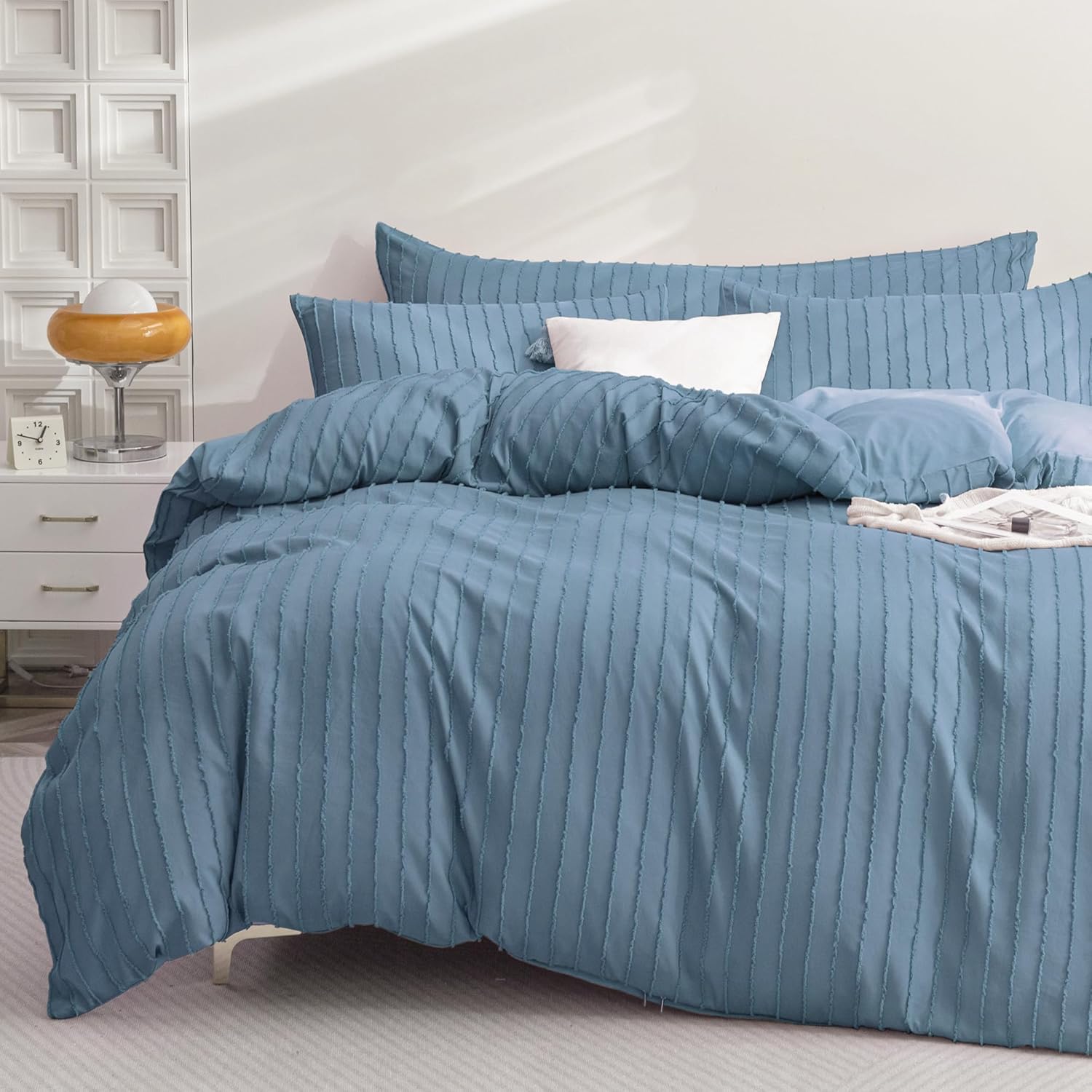 Boho Striped Duvet Cover Set Queen Size by JELLYMONI - 3PCS