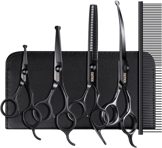 Professional Dog Grooming Scissors Kit for Safe Home Grooming