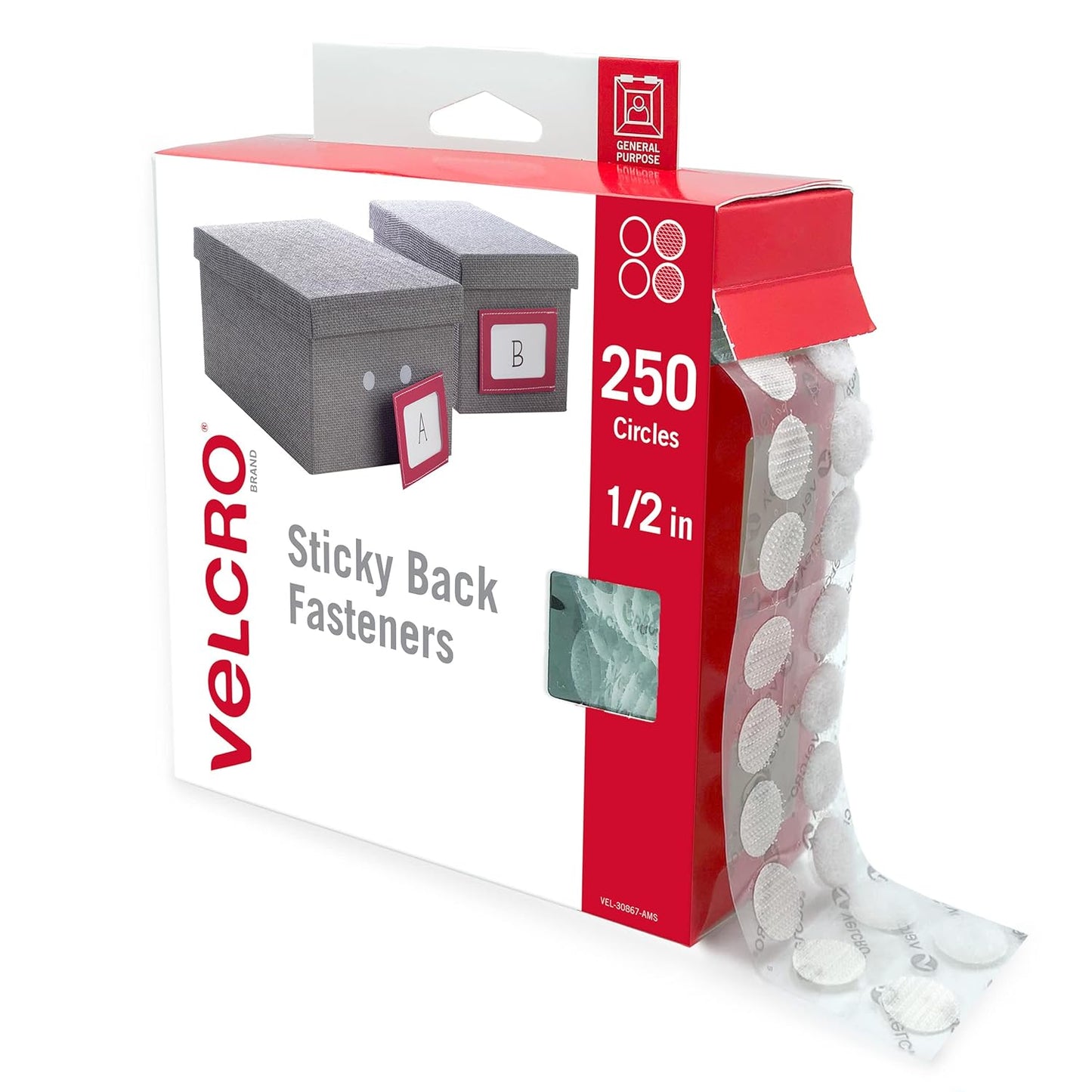 VELCRO Brand Dots with Adhesive for Craft and Office Use