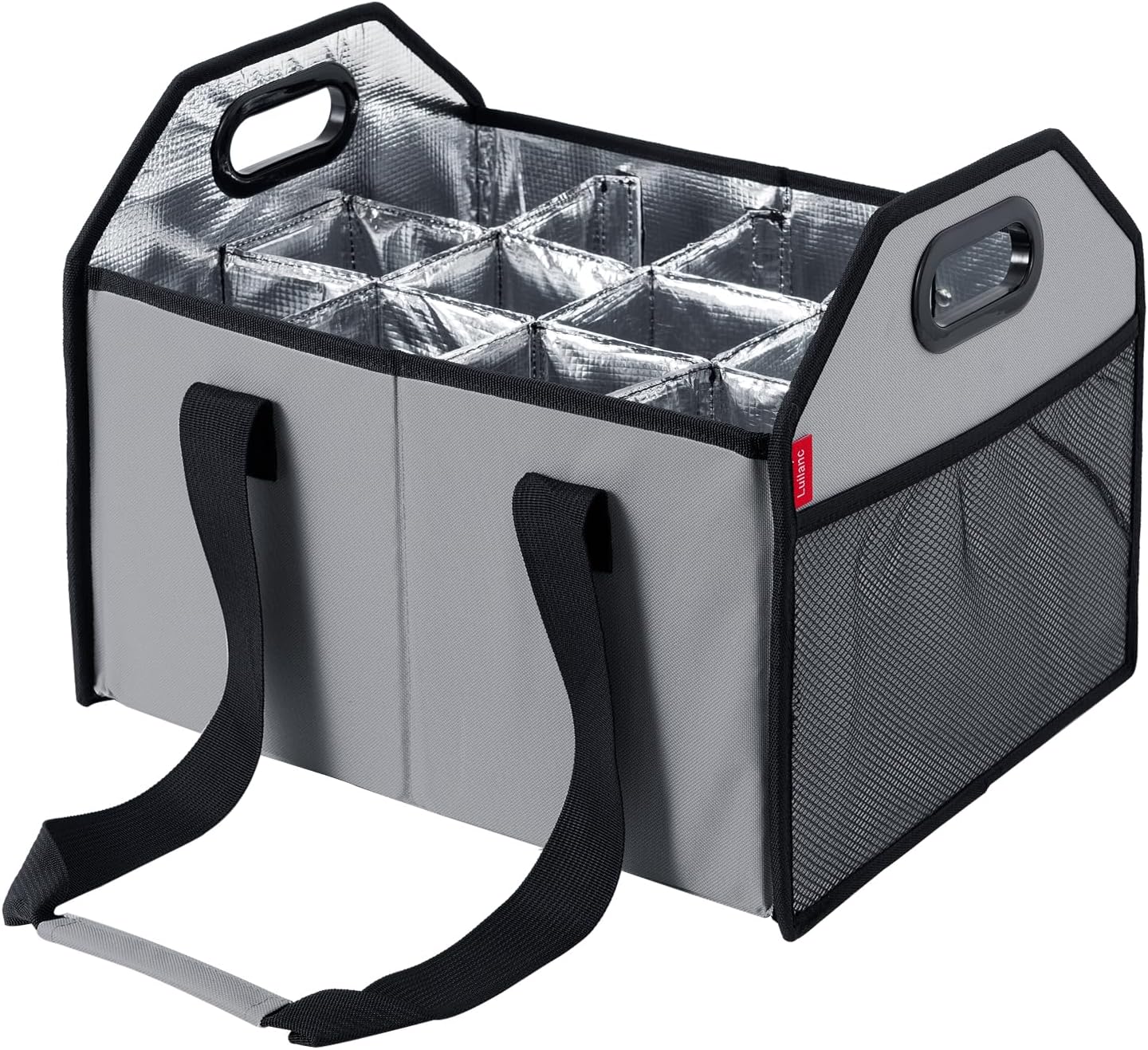 Collapsible 12 Bottle Storage Box for Wine and Beverage Transport
