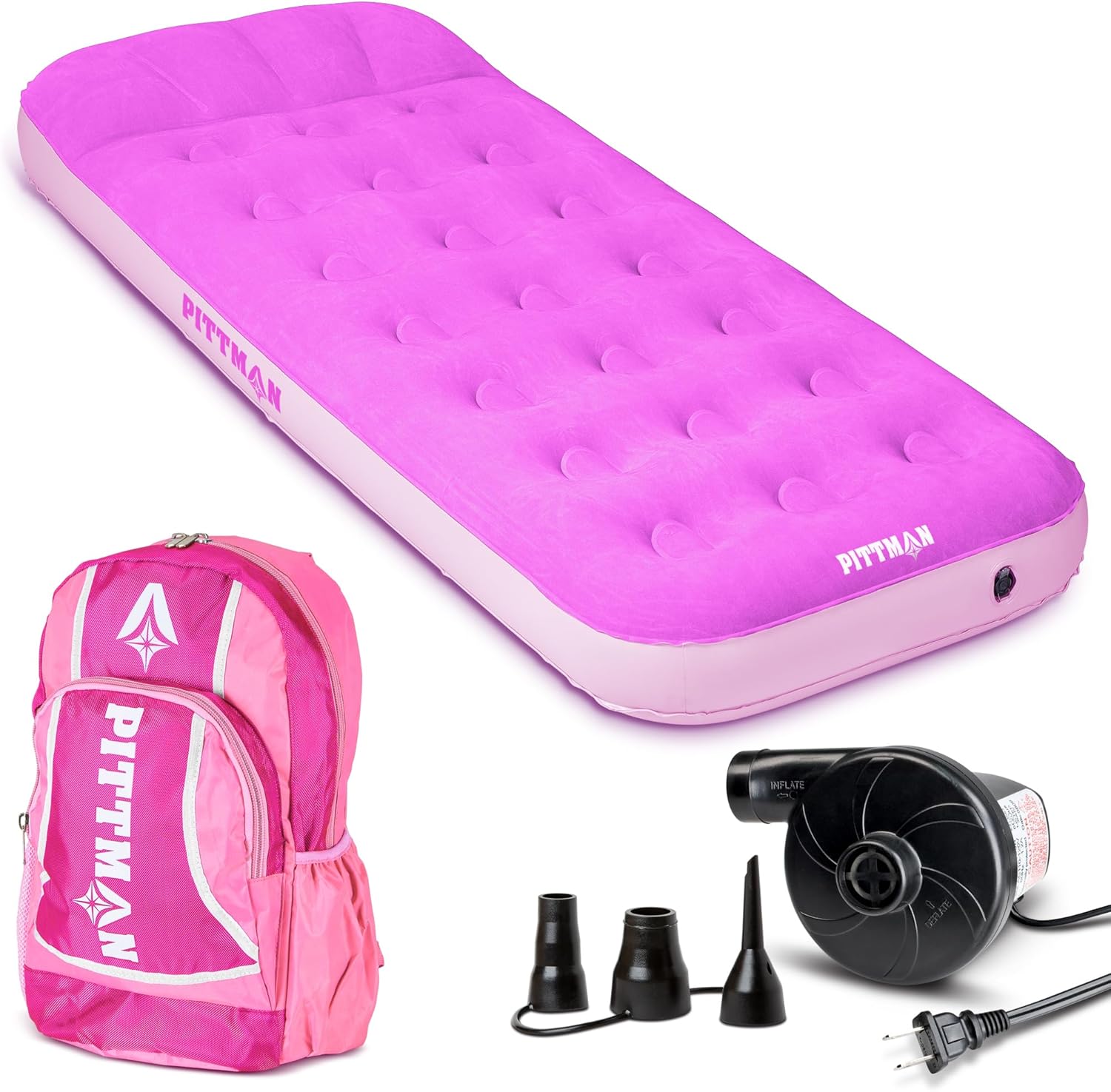 Kids Air Mattress Deluxe Inflatable Bed for Sleepovers & Travel