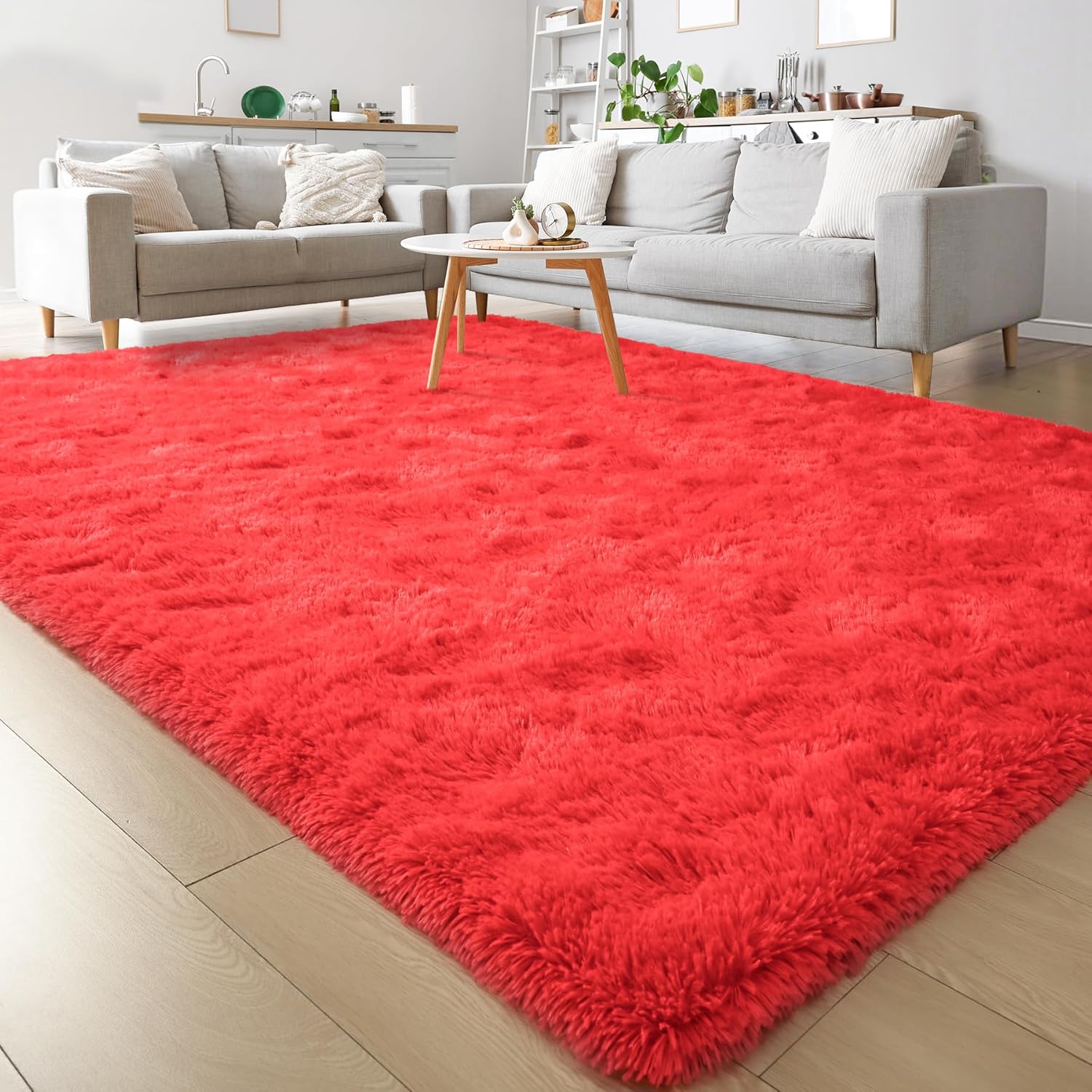 Keeko Fluffy Area Rugs for Living Room and Bedroom Decor