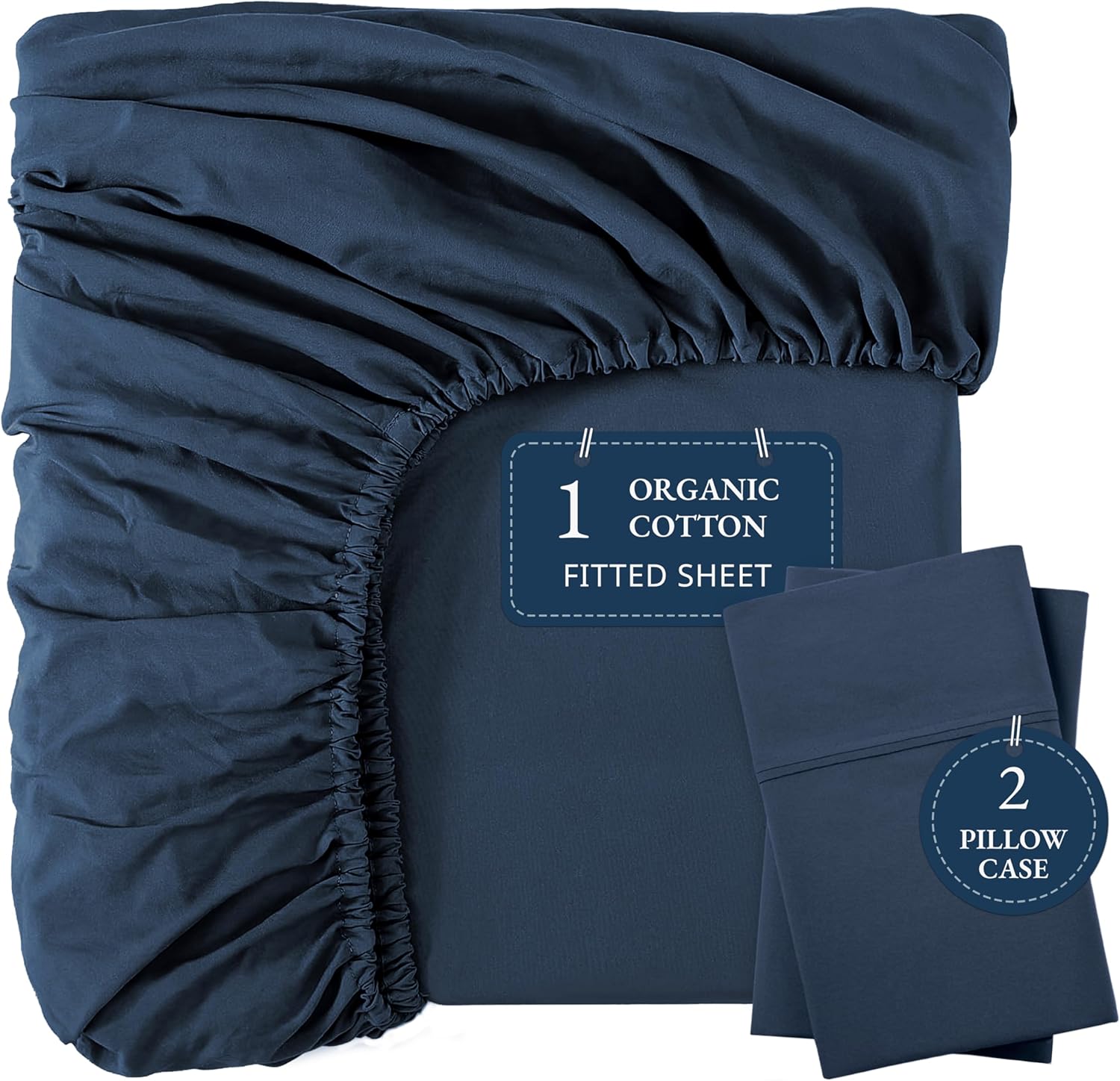 Organic Queen Size Fitted Sheet by Lane Linen for Hot Sleepers