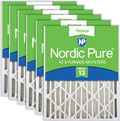 Nordic Pure 20x20x4 Pleated MERV 13 Air Filters 6 Pack - Clean Air Fit