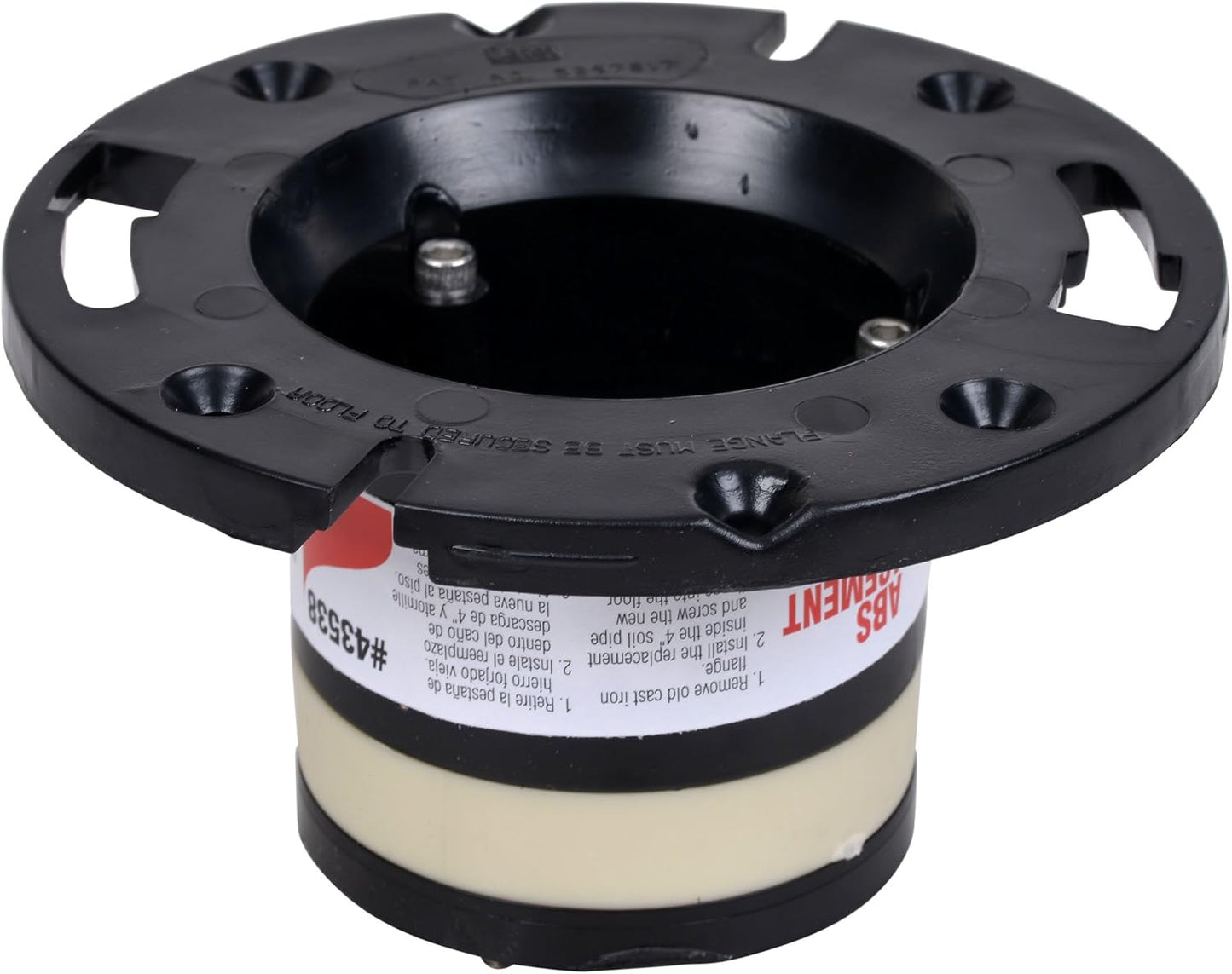 Oatey 43538 ABS Cast Iron Flange Replacement for 4-Inch Pipes