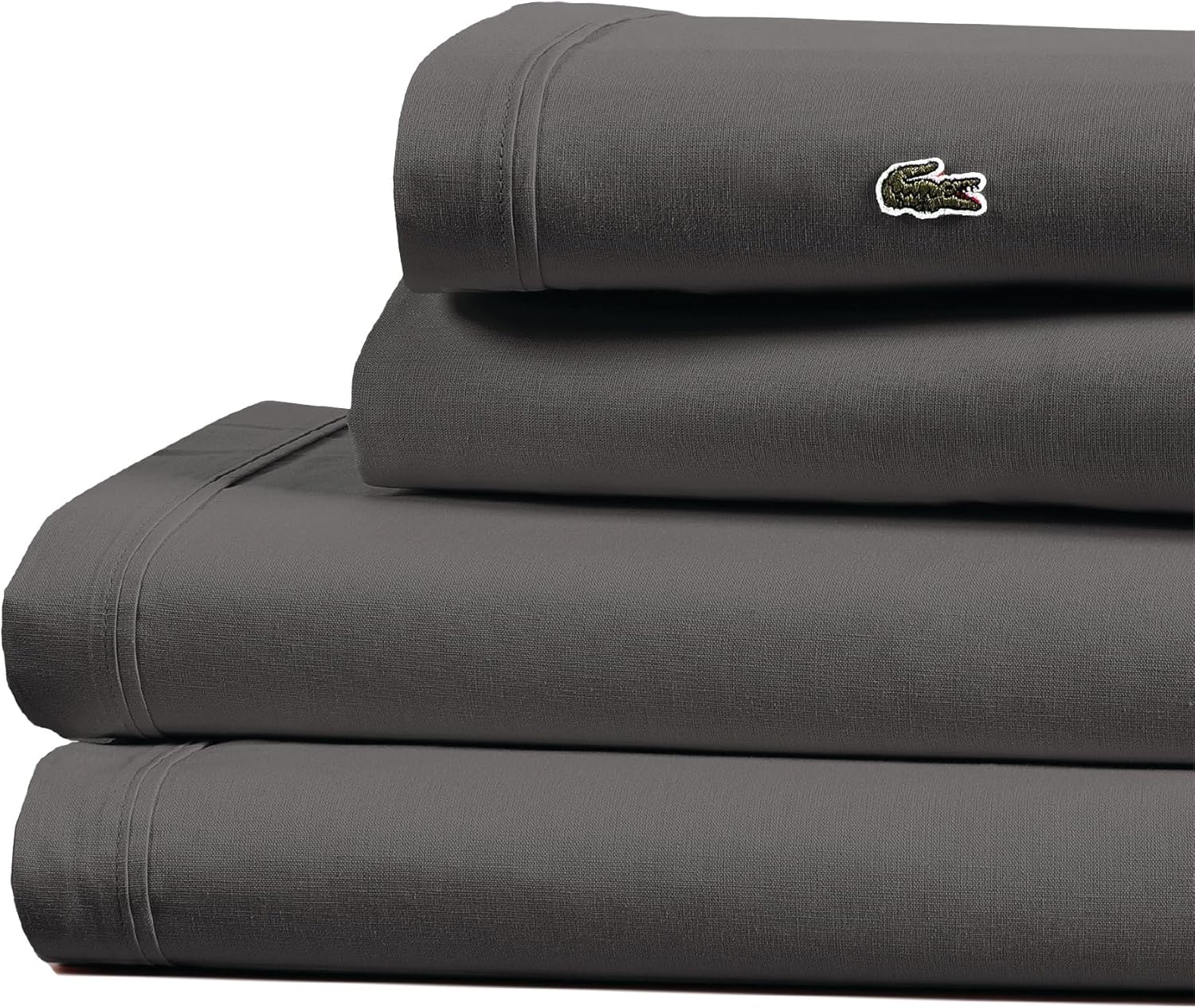 Lacoste 100% Cotton Percale 4-Piece Sheet Set for Comfort