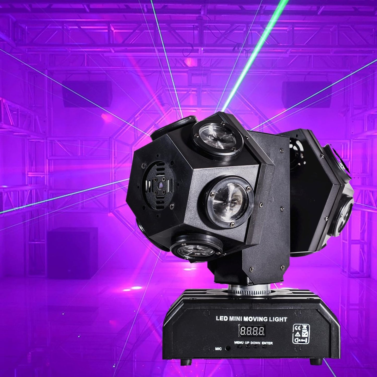 Moving Head DJ Light with Rotating Beam for Parties and Events