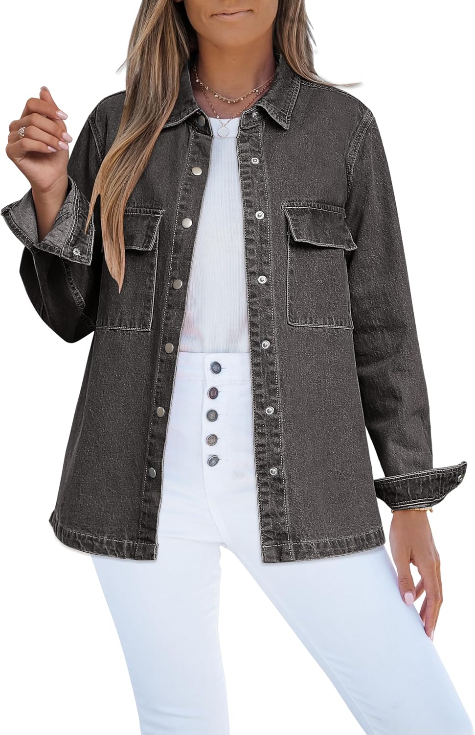 Luvamia Jean Jackets for Women: Stylish Oversized Denim Shacket