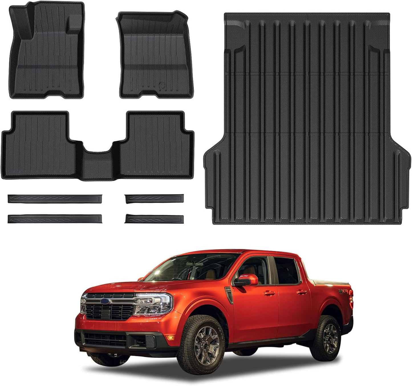 Mabett Truck Bed Mat and Floor Mats for Ford Maverick 2022-2025