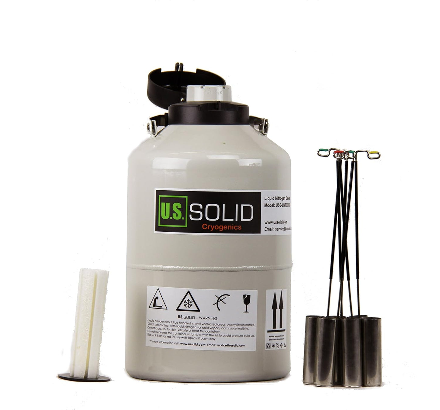 U.S. Solid 6L Cryogenic Container for Liquid Nitrogen Storage