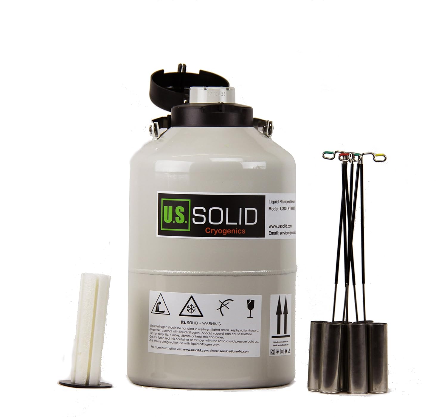 U.S. Solid 6L Cryogenic Container for Liquid Nitrogen Storage