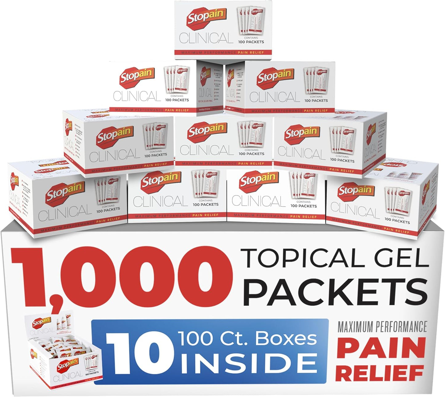 Stopain Pain Relief Clinical Gel Packets for Fast Relief