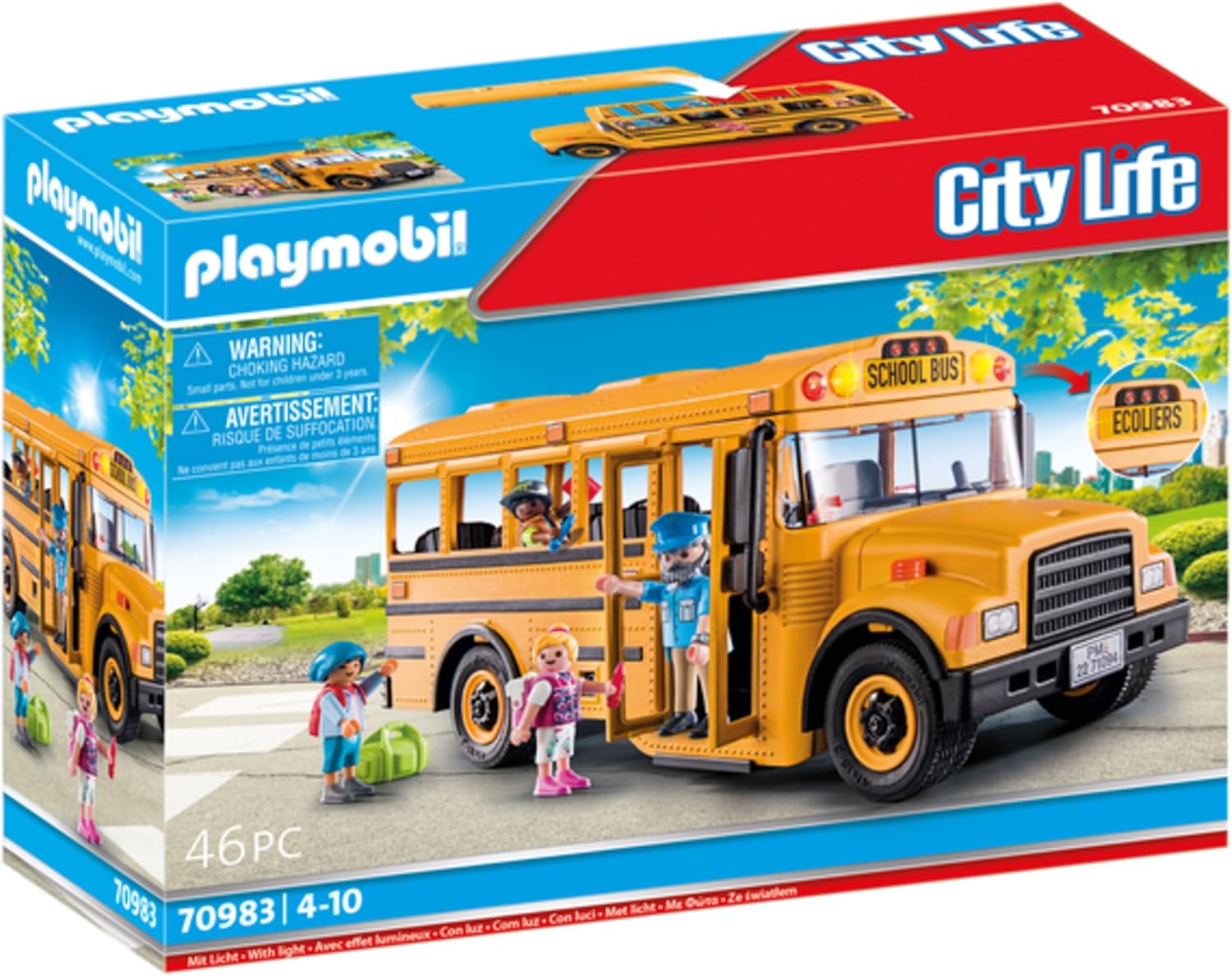 Playmobil School Bus with Accessories for Imaginative Play