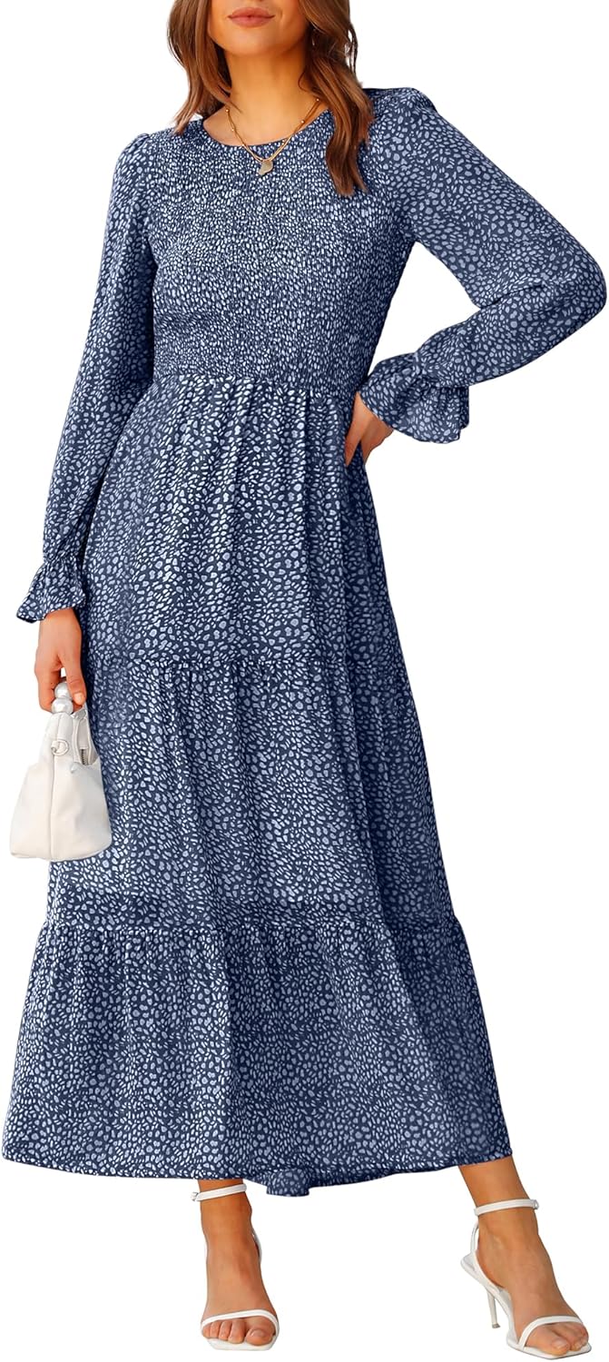 BTFBM Womens Casual Floral Maxi Dress - Perfect for Any Occasion