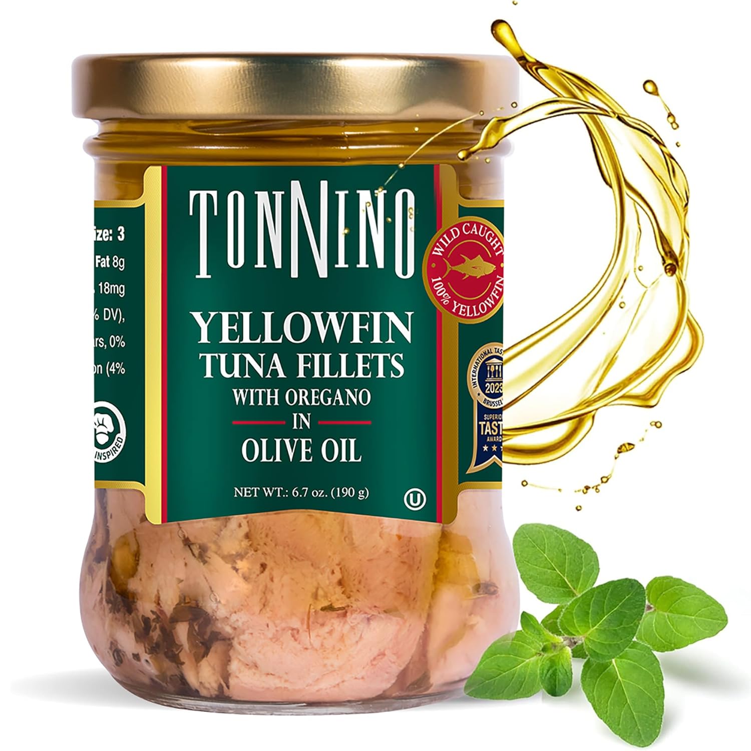 Tonnino Yellowfin Tuna with Oregano in Olive Oil - Pack of 6