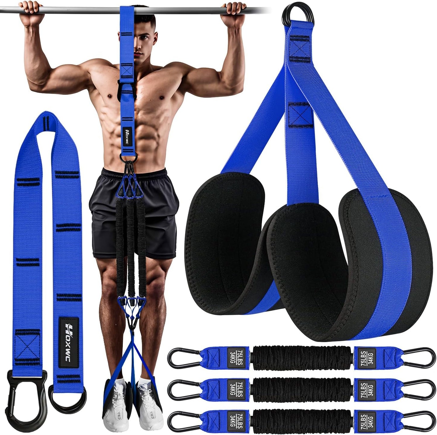 Pull Up Assistance Bands for Home Fitness and Body Stretching