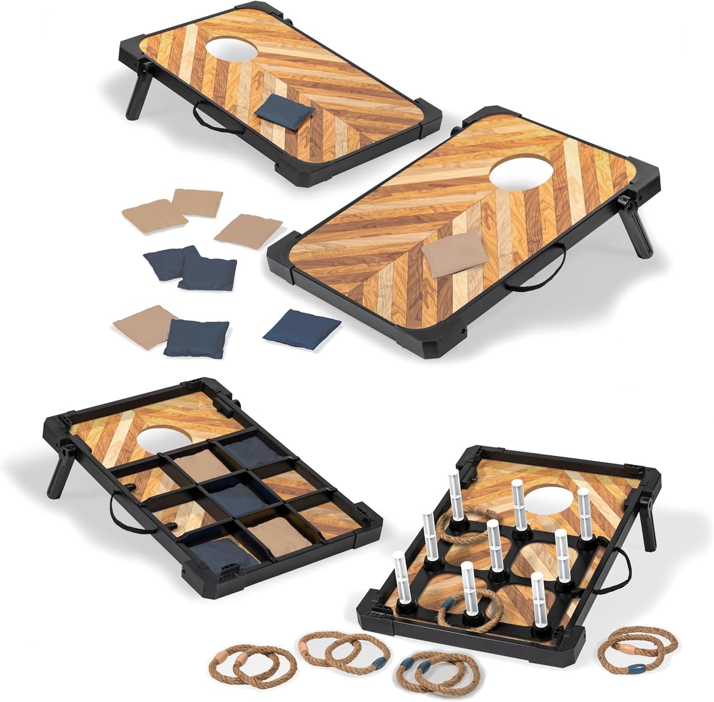 EastPoint 3-in-1 Bean Bag Toss Game Set for Endless Fun