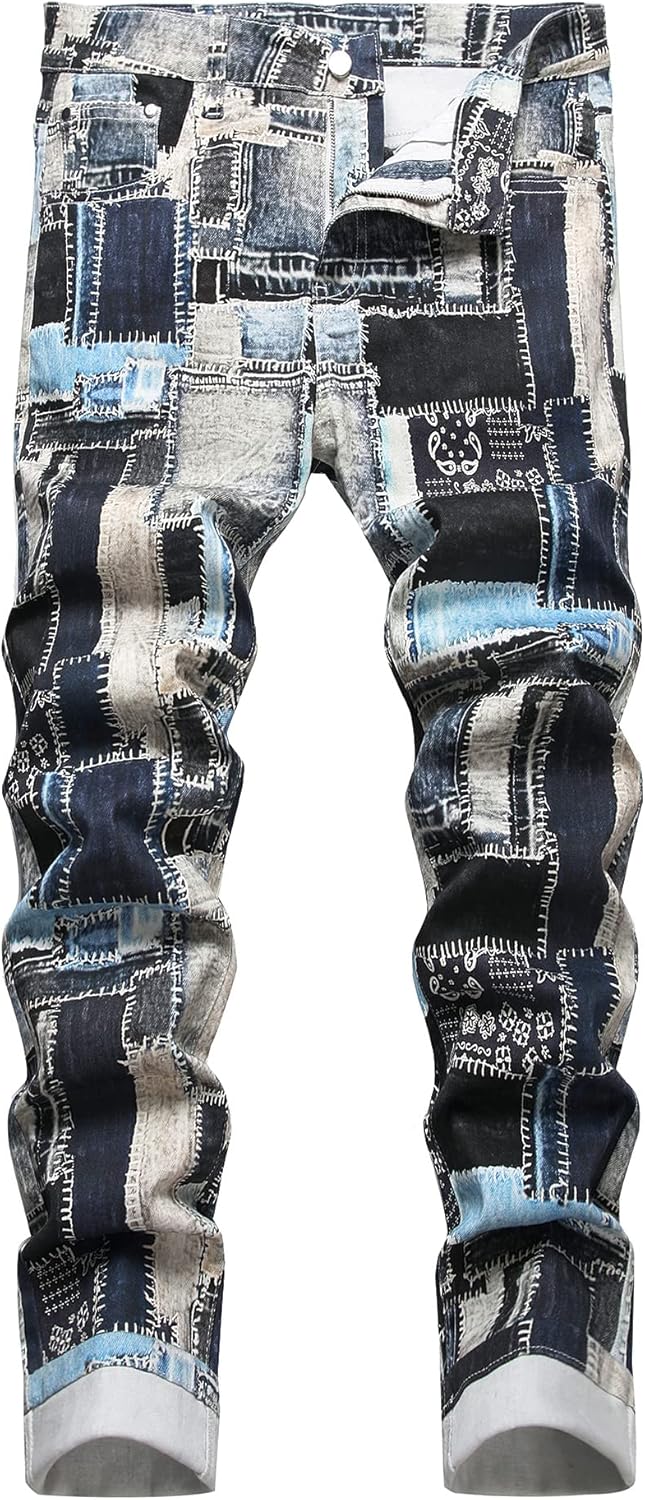 Men's Casual Stylish Straight Slim Fit Jeans for Everyday Wear