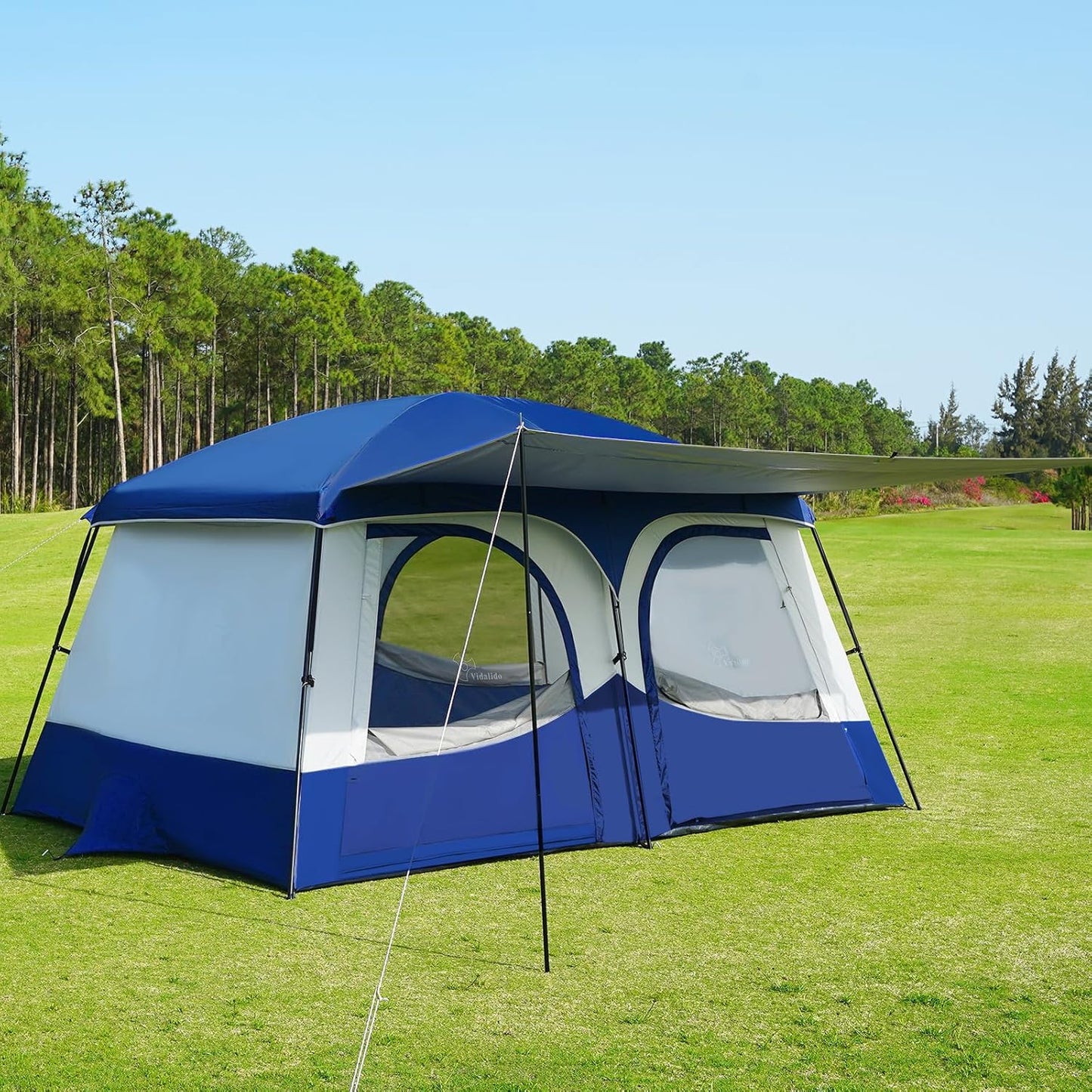 Vidalido 6-8 Person Camping Tent with Extended Vestibule Design