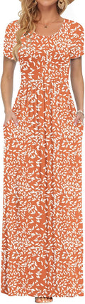 Women's Short Sleeve Long Maxi Dress - Soft Jersey Casual Fit