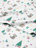 Queen Christmas Dinos Sheet Set - Festive 4 Piece Bedding