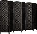 6 ft Tall Room Divider 6 Panel Privacy Screen - Portable Partition