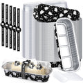 Mini Loaf Pans Set 100 Pieces with Lids Spoons Stickers - Party Ready