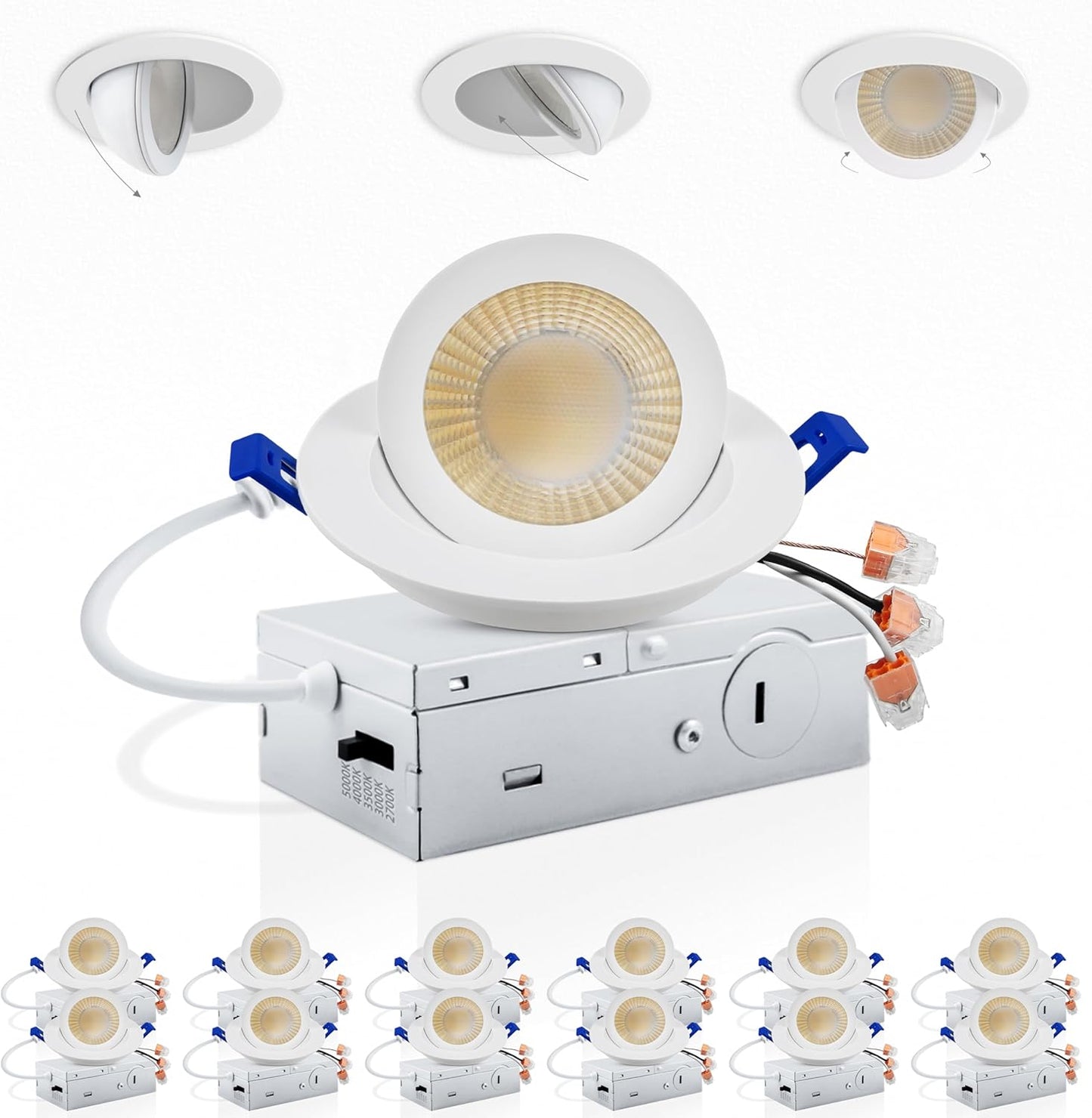 Adetu 3 Inch Gimbal LED Recessed Lighting for Any Room