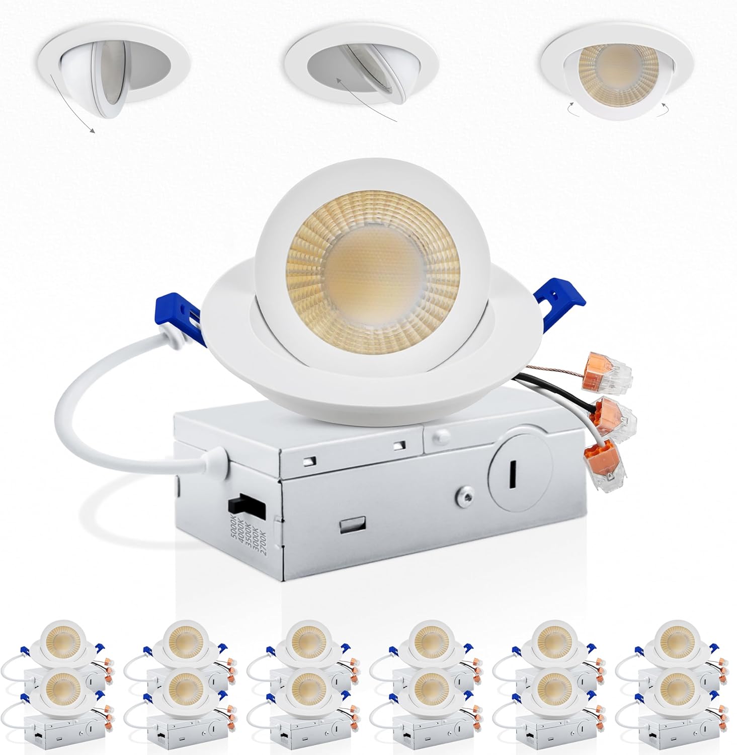 Adetu 3 Inch Gimbal LED Recessed Lighting for Any Room