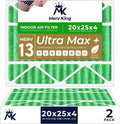 20x25x4 Air Filter MERV 13 2-Pack - High Capture Replacement