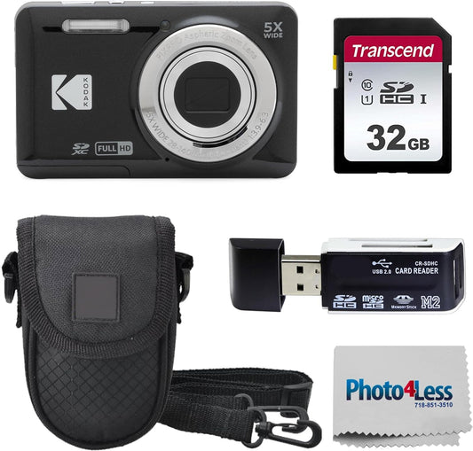 KODAK PIXPRO FZ55 16MP Digital Camera with 5X Zoom and Bundle