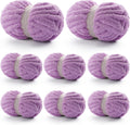Chunky Chenille Yarn 8 Pack 224 Yds - Soft Jumbo Blanket Yarn