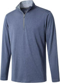 Quarter Zip Golf Pullover Men Dry Fit Long Sleeve - Lightweight made