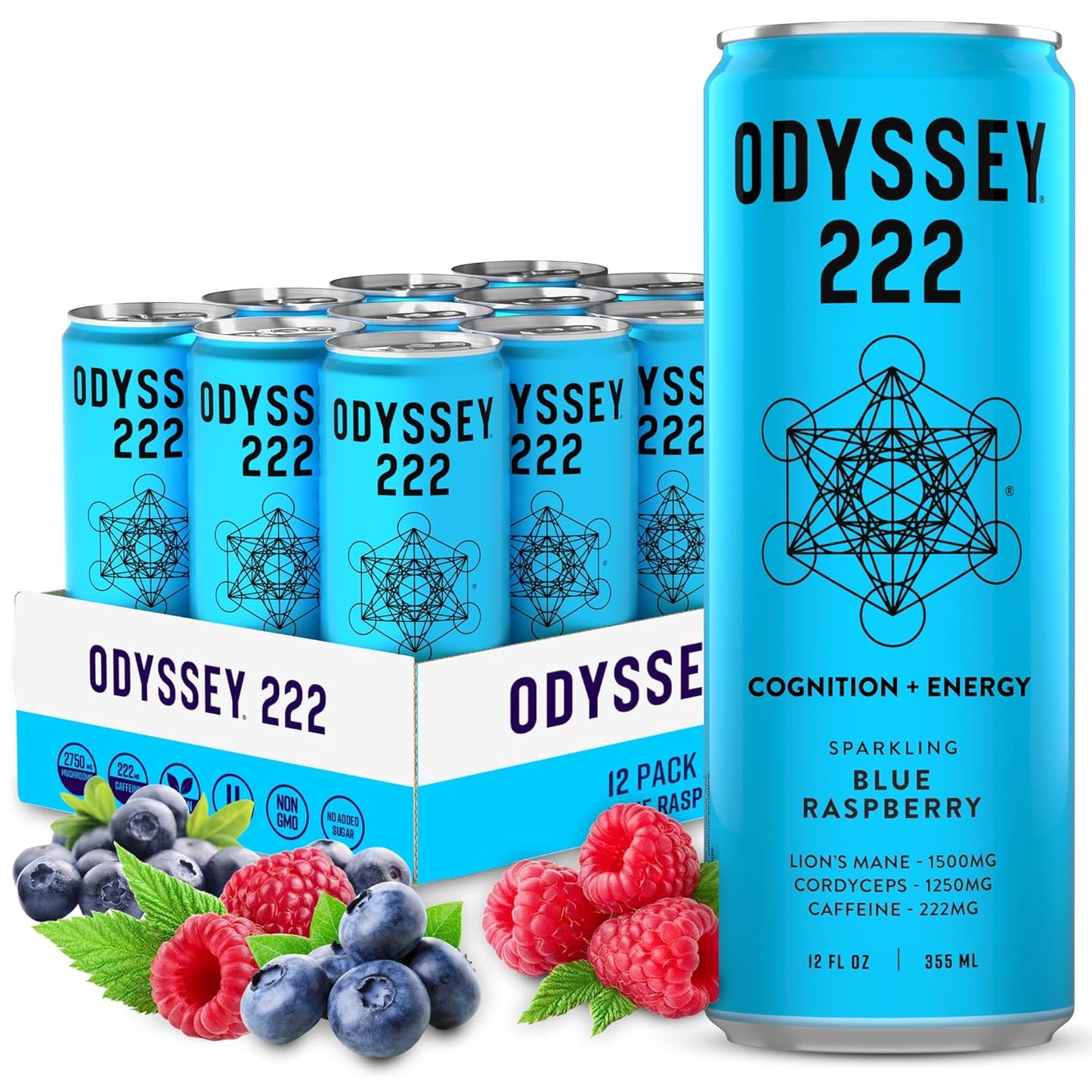 Odyssey 222 Energy Drink for Clean Energy and Focus Boost