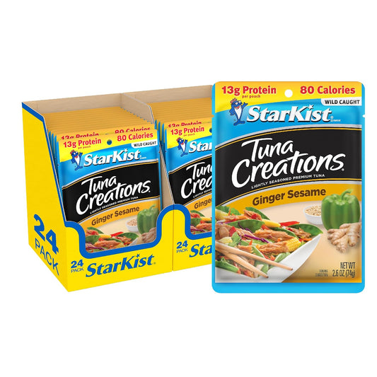 StarKist Tuna Creations Ginger Sesame Pouch, 24 Pack of Flavor